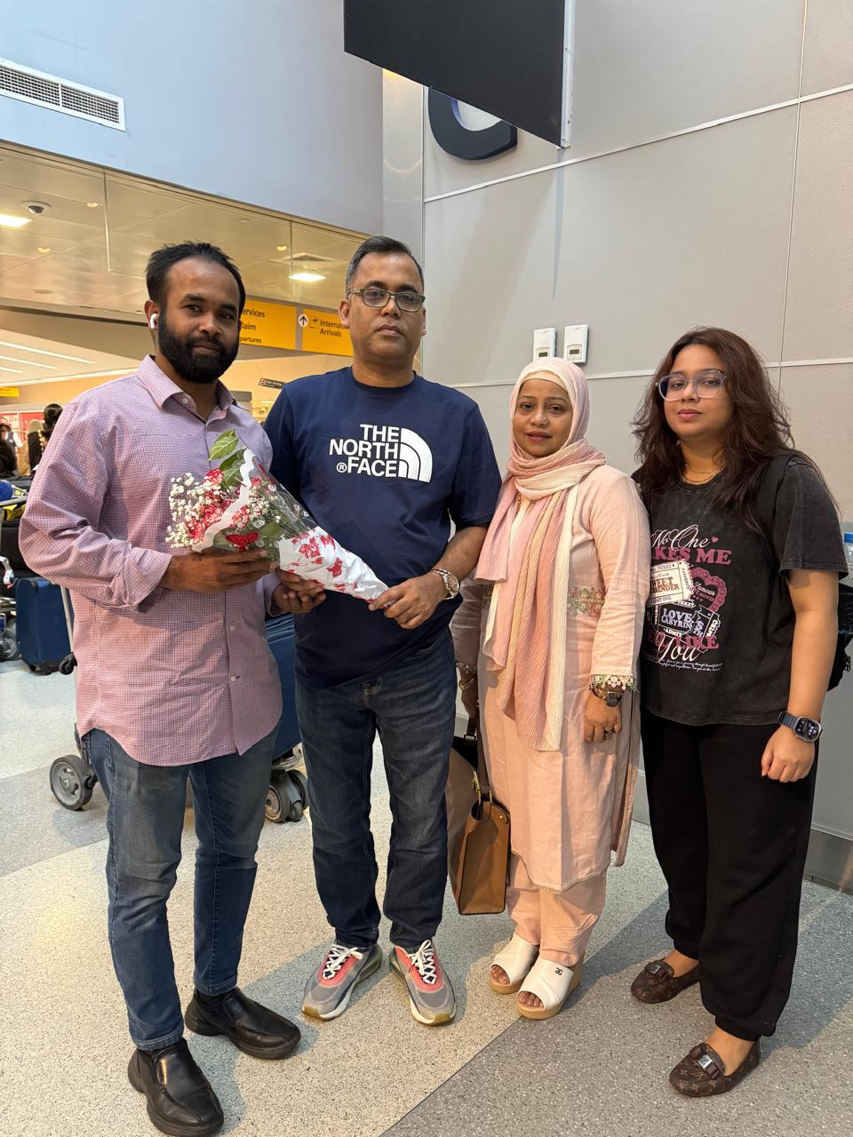BMU Proctor Dr. Sheikh Farhad received a warm welcome at JFK Airport in the United States