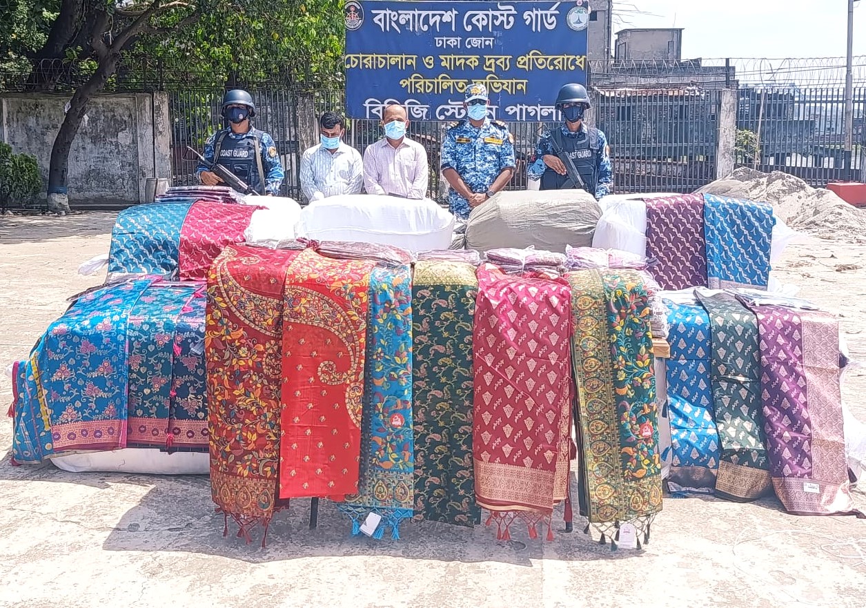 Coast Guard seizes sarees worth Tk 5 crore in Fatullah