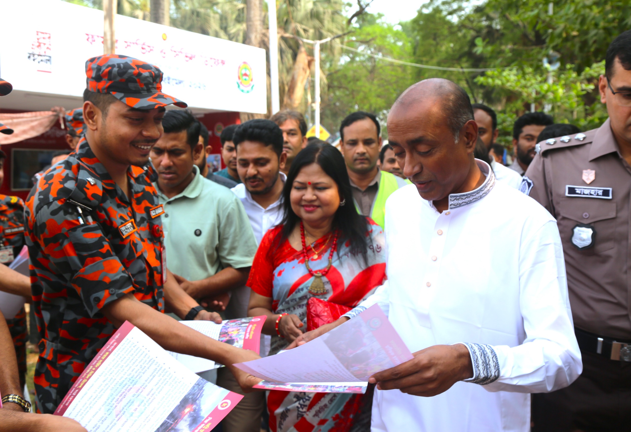 Ekushey Book Fair to raise awareness; Fire Service leaflet distribution