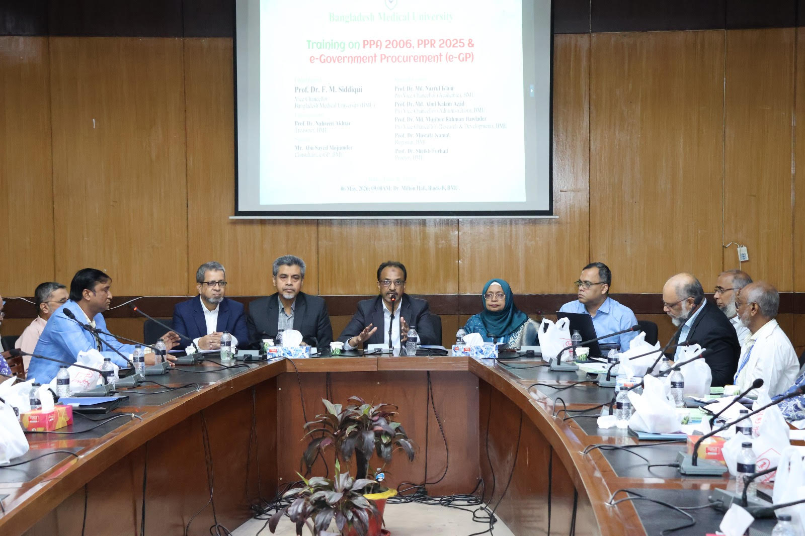 To ensure transparency and accountability in the procurement system at BMU Training workshop held on Public Procurement Act and EGP