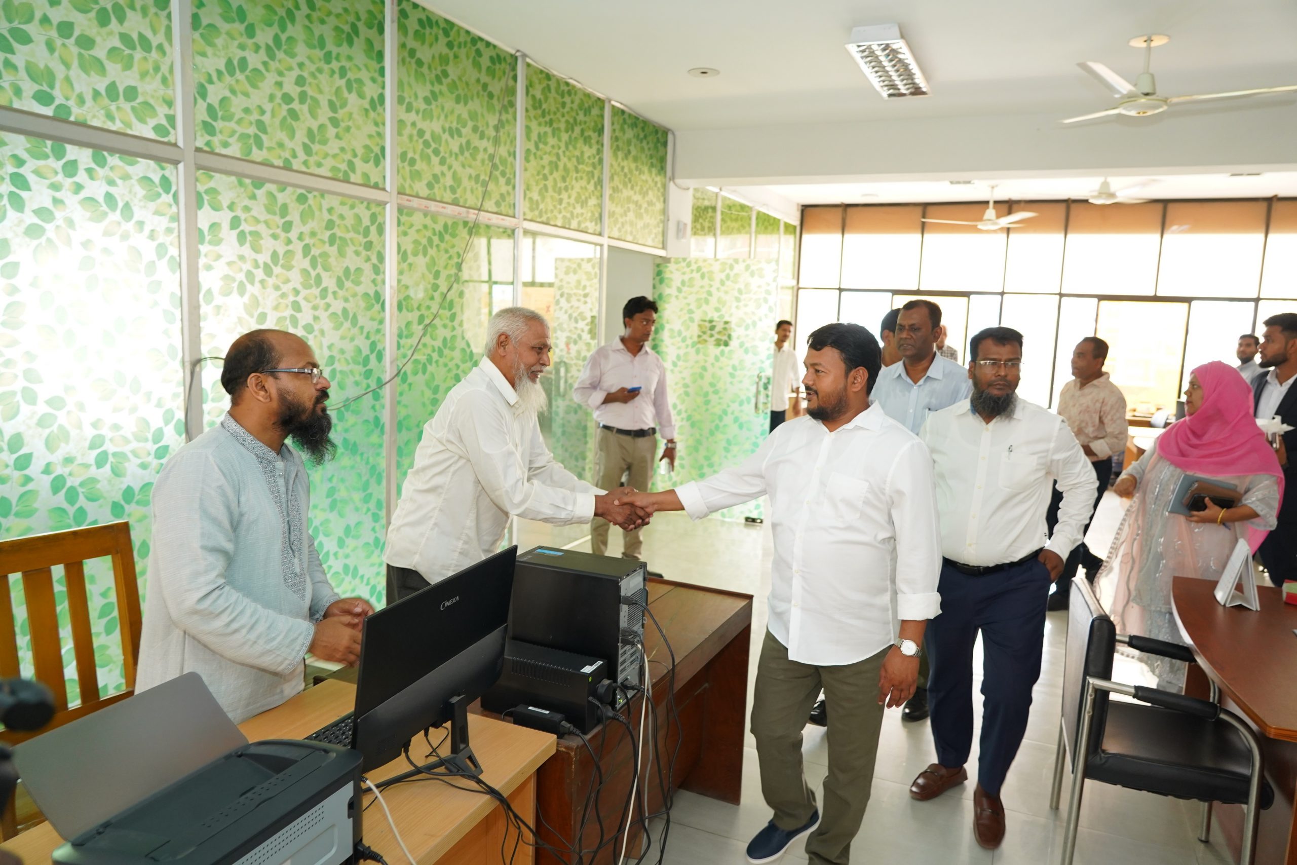 RASIC Administrator exchanges Eid greetings with officials and employees