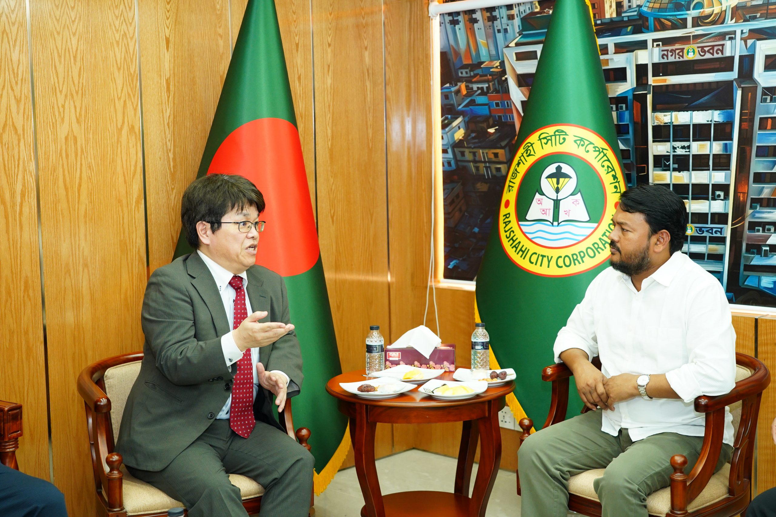 Courtesy call by Japanese business delegation with RASIC administrator Interest expressed in hiring skilled workers from Rajshahi