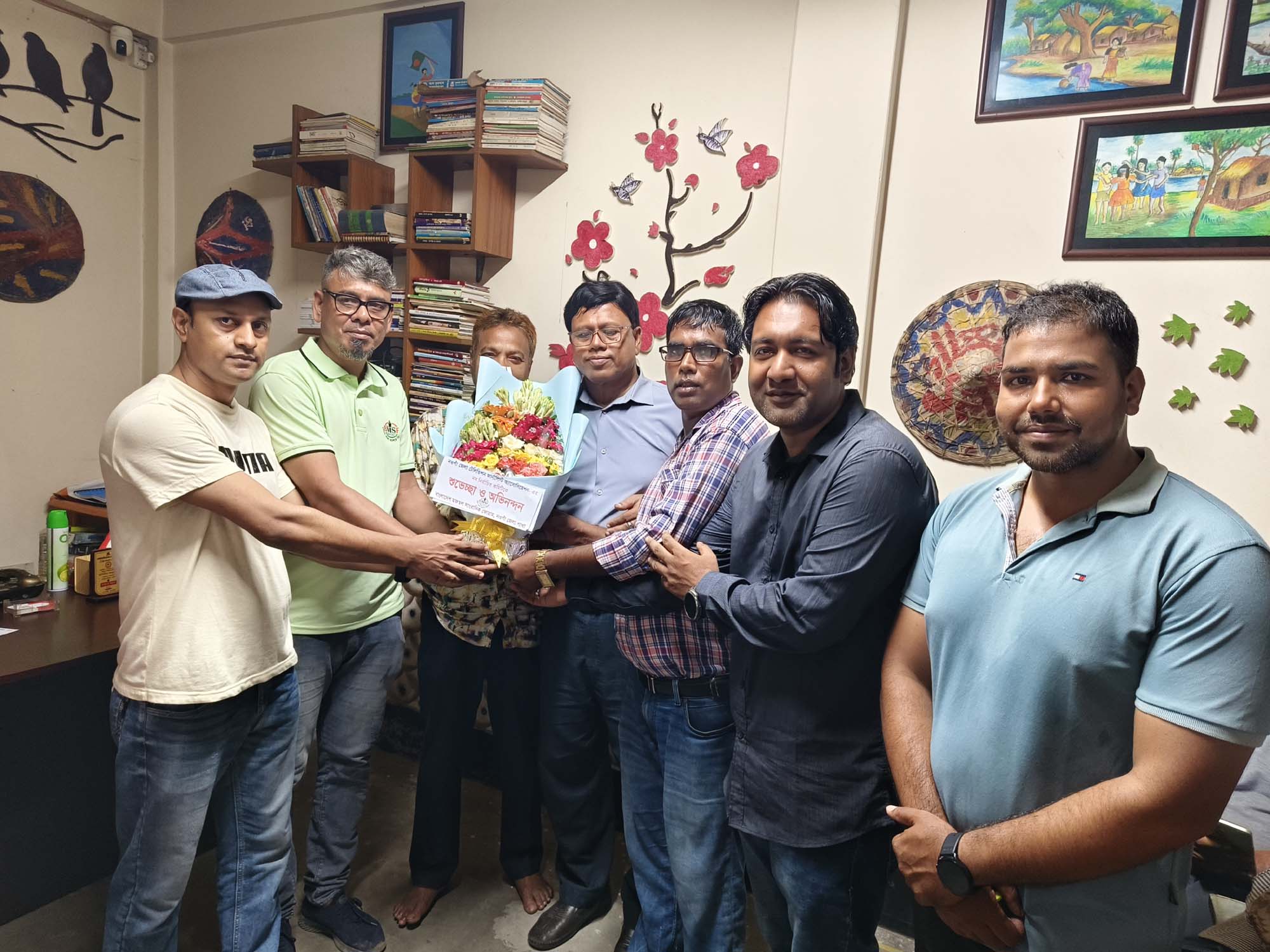 Various organizations congratulate the newly elected committee of Naogaon District Television Association