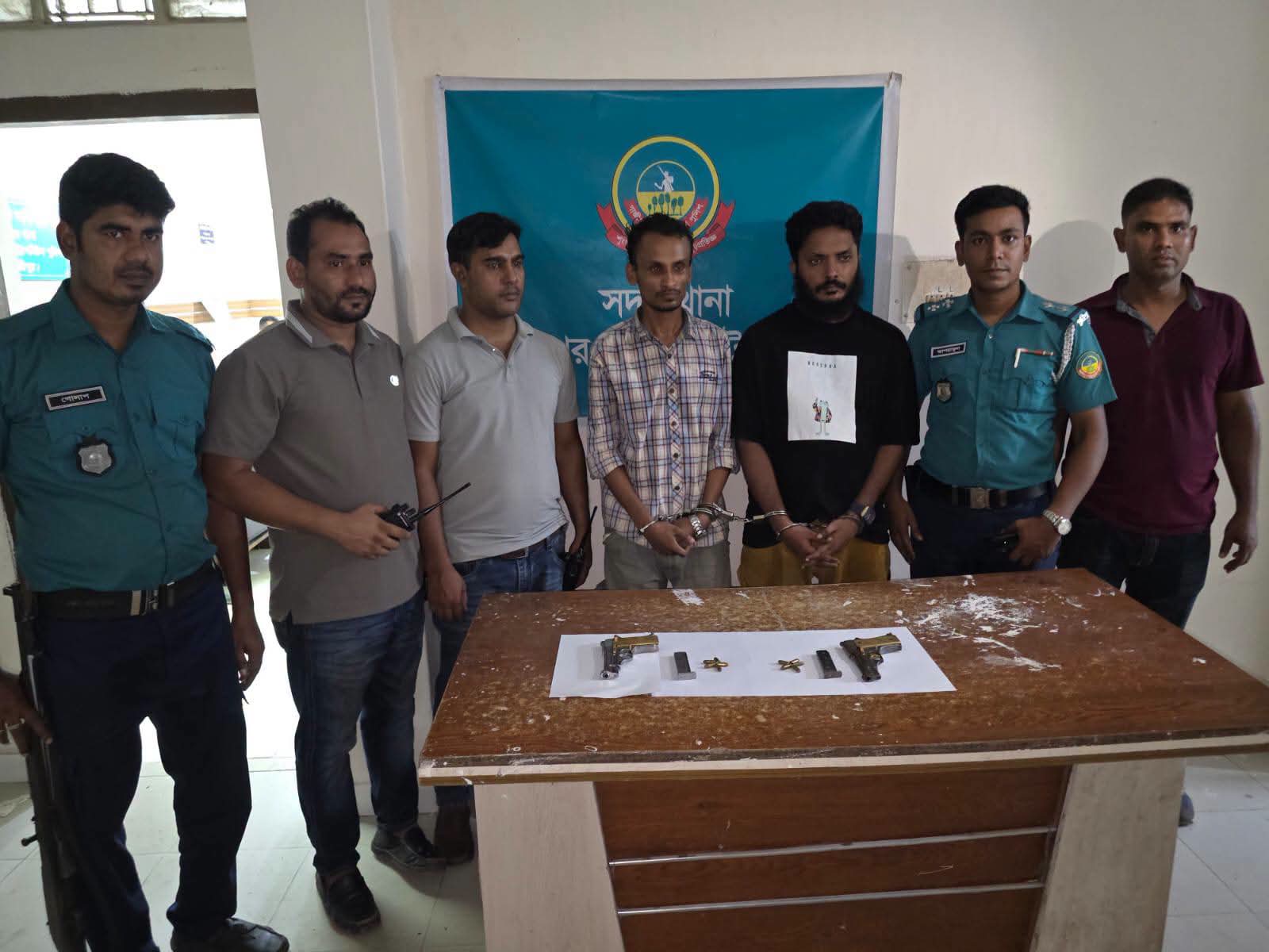 Two Arrested with Foreign Pistols, Ammunition and Motorcycle in Gazipur Police Drive