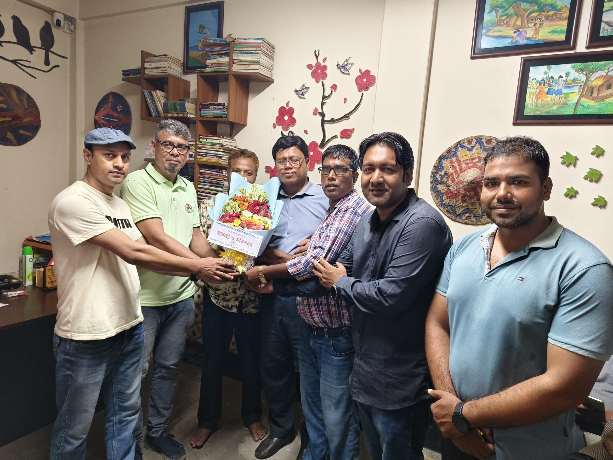 Various organizations congratulate the newly elected committee of Naogaon District Television Association